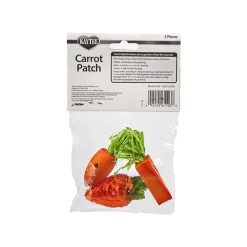 Kaytee Carrot Patch Chew Toy for Rabbits, Guinea Pigs & Chinchillas 3 Count