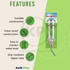 Kaytee Chew-Proof Water Bottle Clear 26-oz