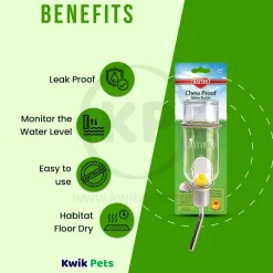 Kaytee Chew-Proof Water Bottle Clear 6-oz