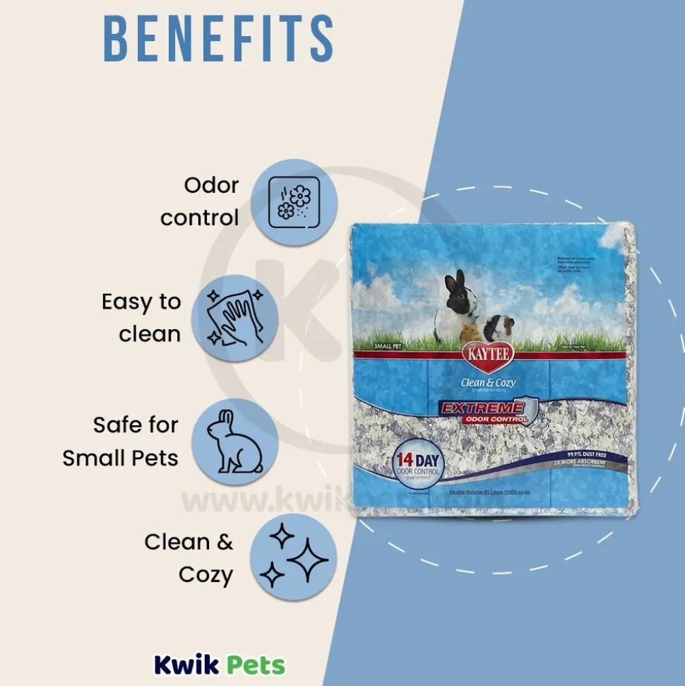 Kaytee Clean & Cozy Extreme Odor Control Small Animal Bedding 65 Liters