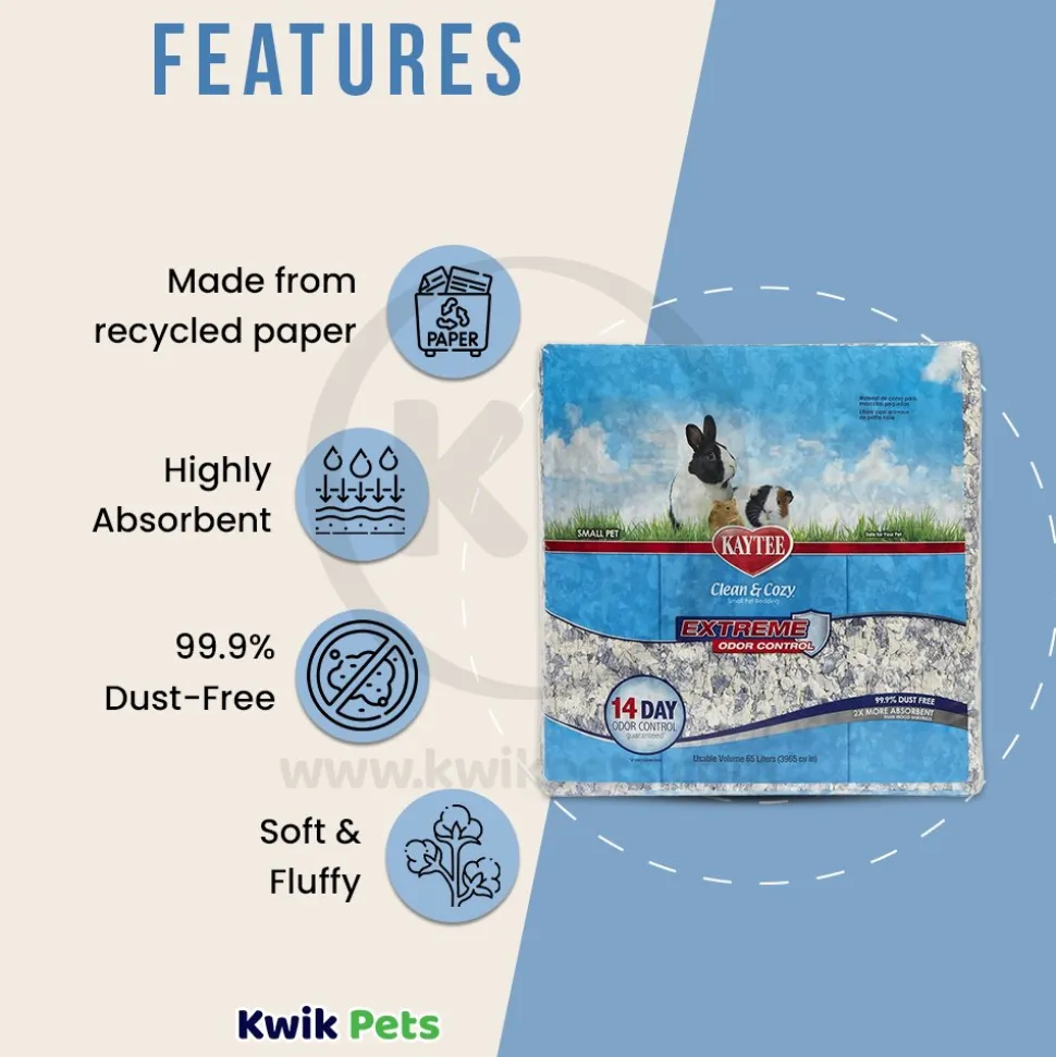 Kaytee Clean & Cozy Extreme Odor Control Small Animal Bedding 65 Liters