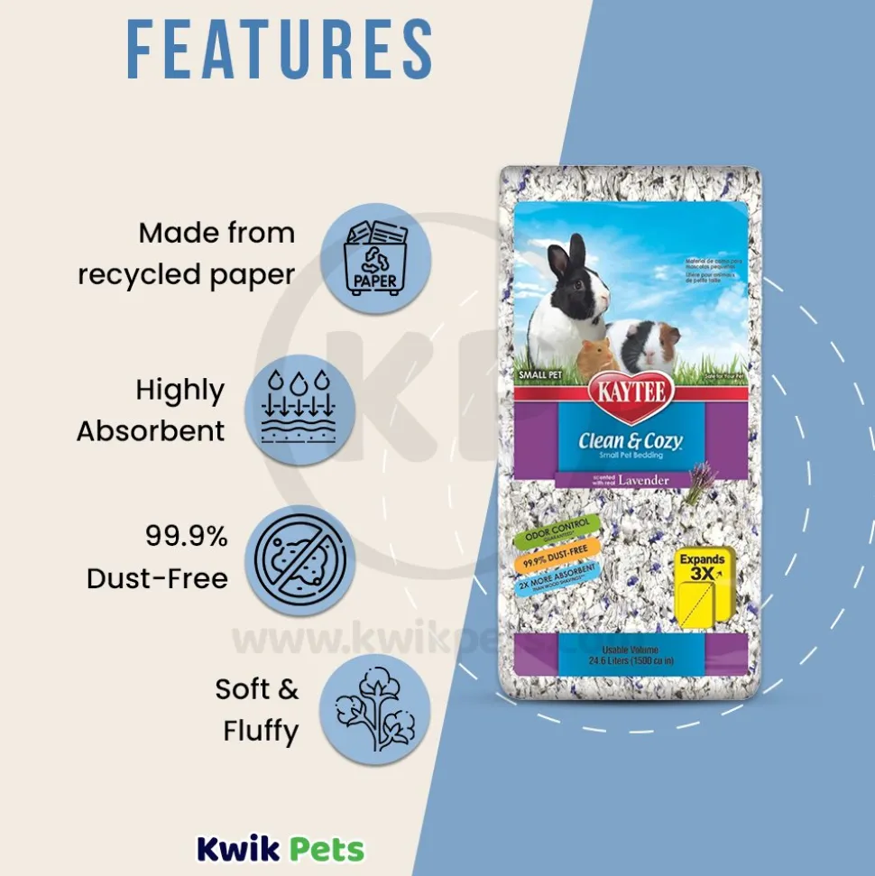 Kaytee Clean & Cozy Lavender Small Animal Bedding 24.6 Liters