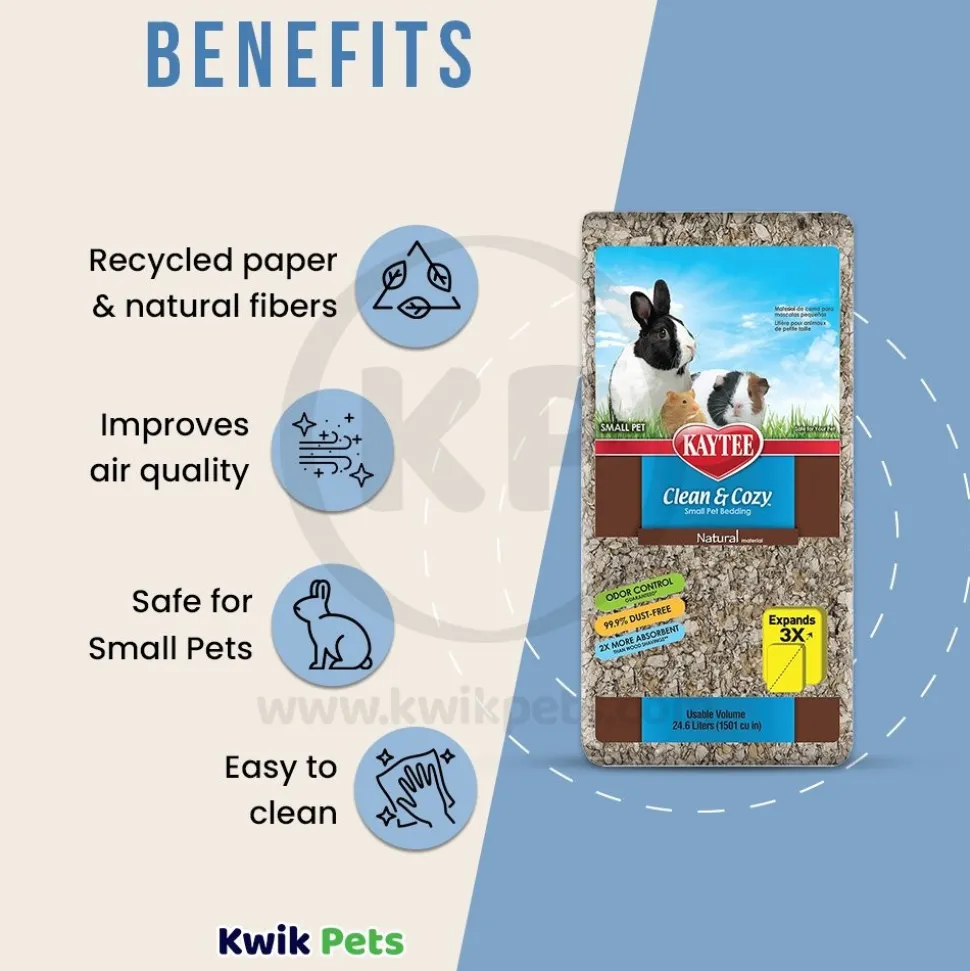 Kaytee Clean & Cozy Natural Small Animal Bedding 24.6 Liters
