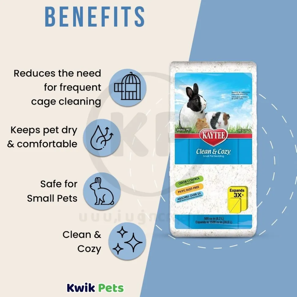 Kaytee Clean & Cozy White Paper Small Animal Bedding 24.6 Liters