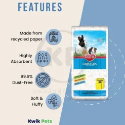 Kaytee Clean & Cozy White Paper Small Animal Bedding 24.6 Liters