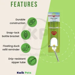 Kaytee Clear Water Bottle for Small Pets 16-oz