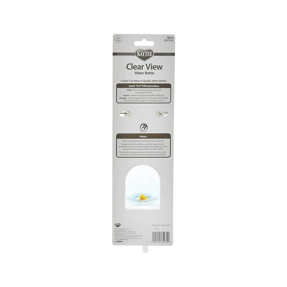 Kaytee Clear Water Bottle for Small Pets 16-oz