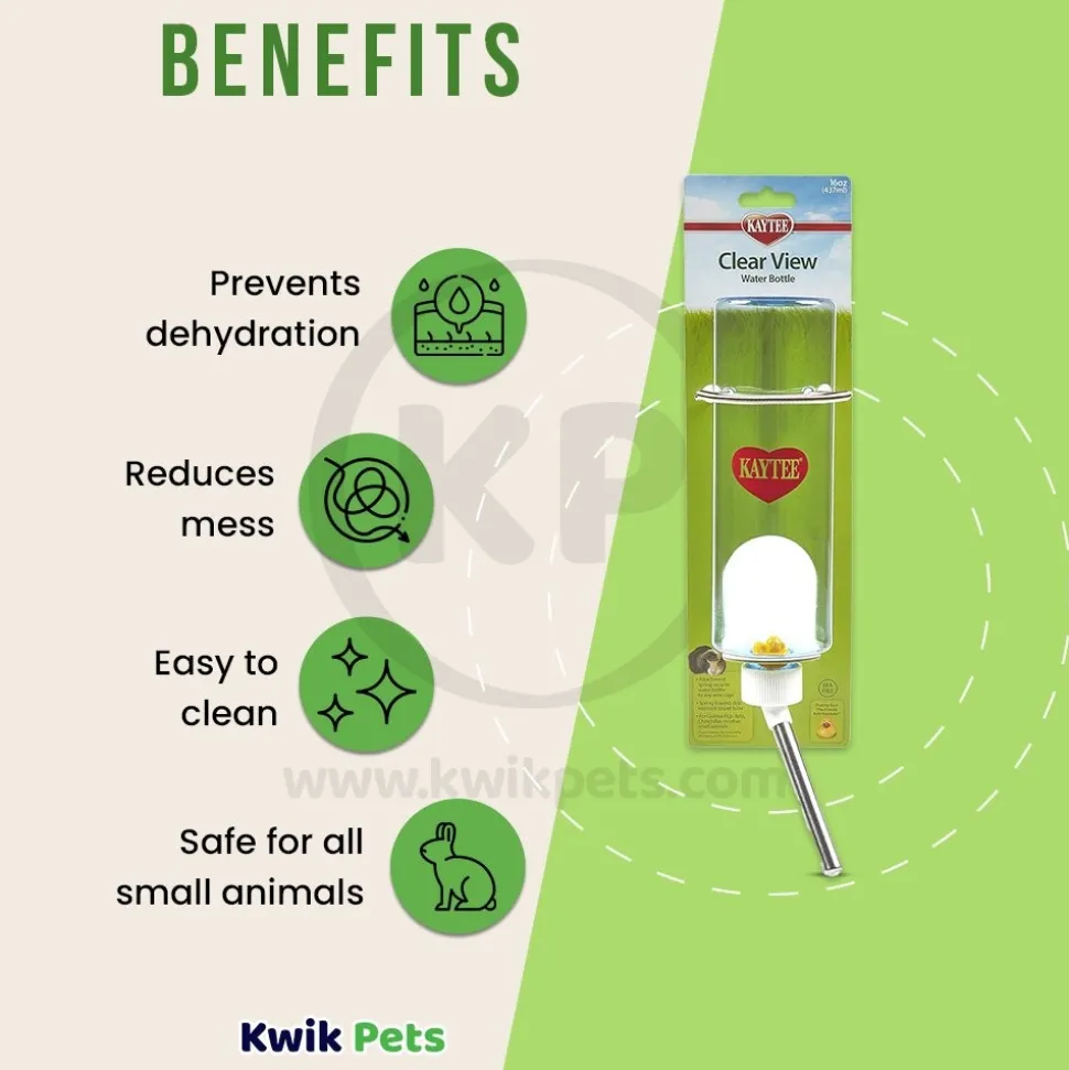 Kaytee Clear Water Bottle for Small Pets 16-oz