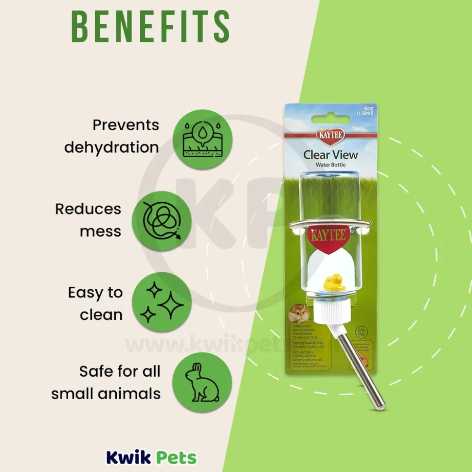 Kaytee Clear Water Bottle for Small Pets 4-oz