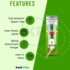 Kaytee Clear Water Bottle for Small Pets 8-oz