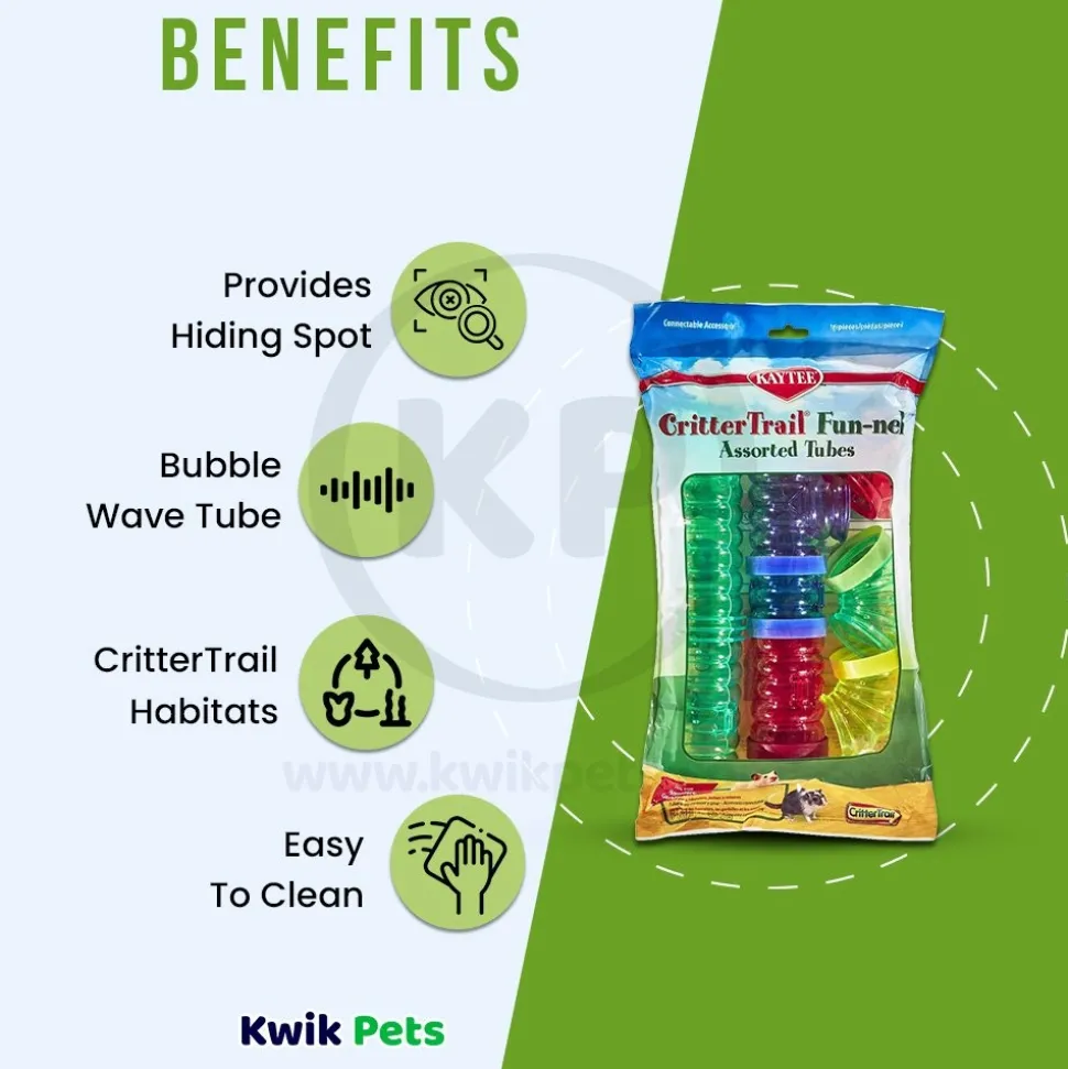 Kaytee CritterTrail Fun-nels Value Pack Assorted Tubes 16 Count