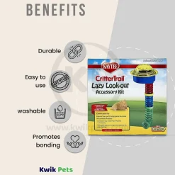 Kaytee CritterTrail Lazy Look-Out Accessory Kit for Hamsters, Gerbils & Mice 6 Count
