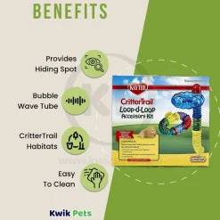 Kaytee CritterTrail Loop-D-Loop Accessory Kit for Hamsters Gerbils & Mice 19 Count