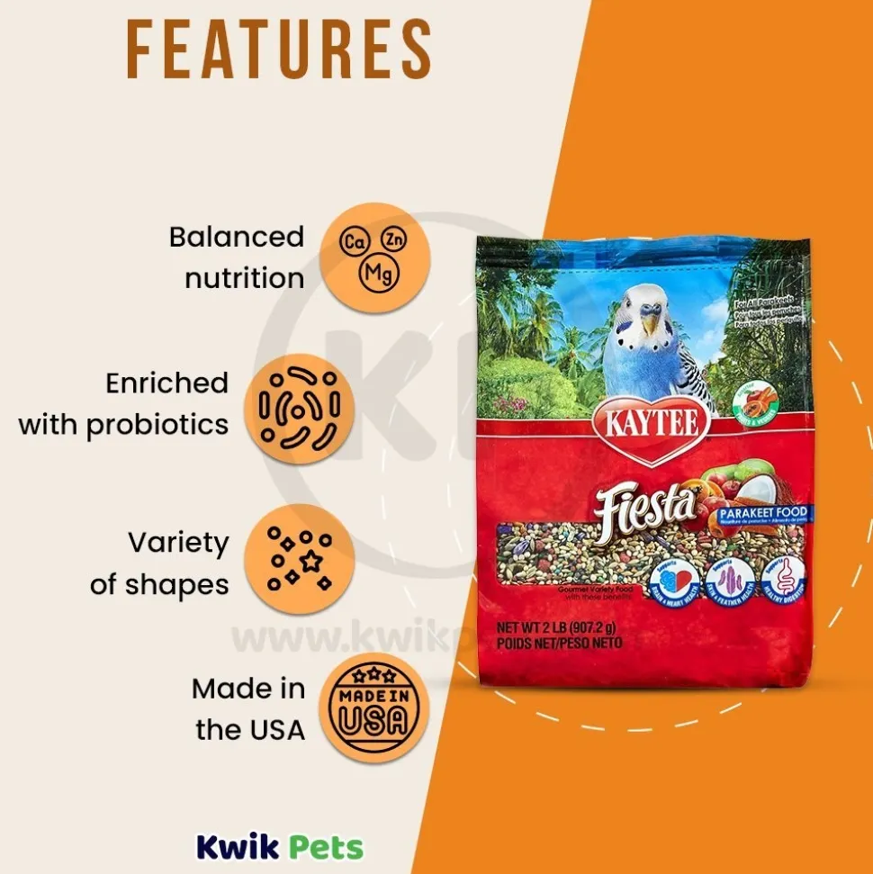 Kaytee Fiesta Parakeet Food 2-lb