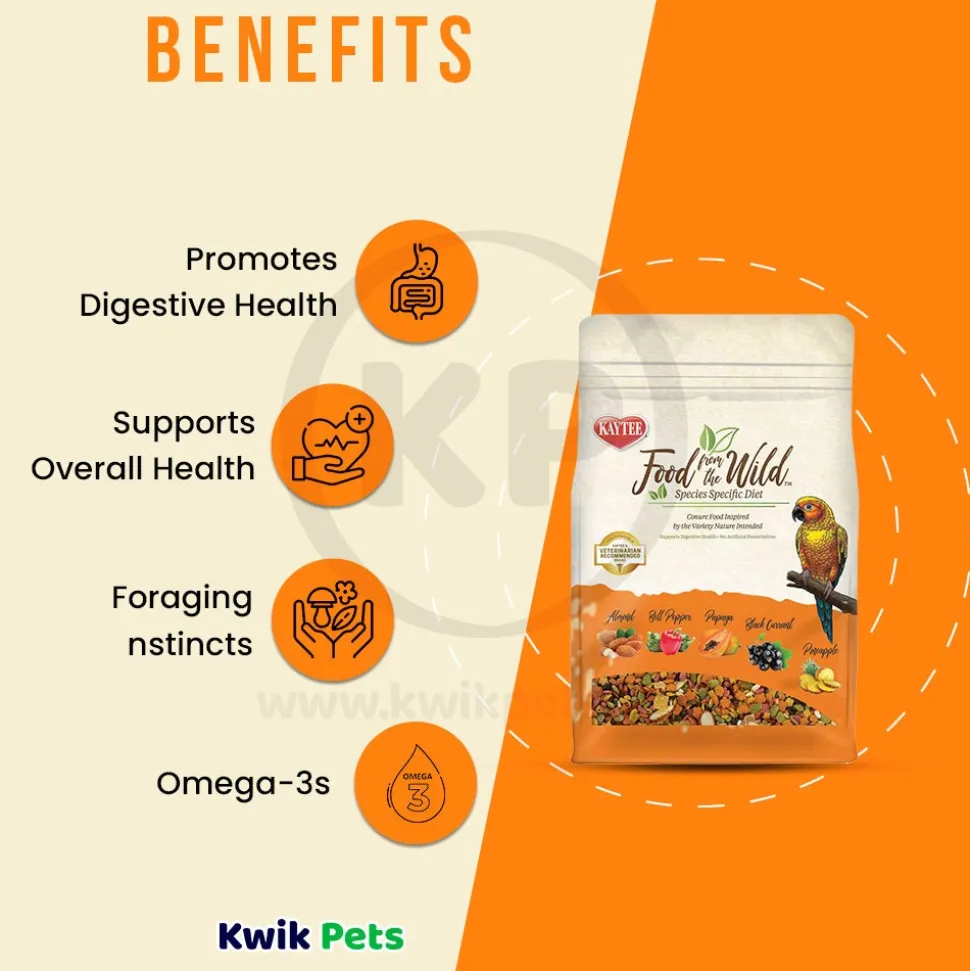 Kaytee Food from the Wild Conure Pet Bird Food 2.5-lb