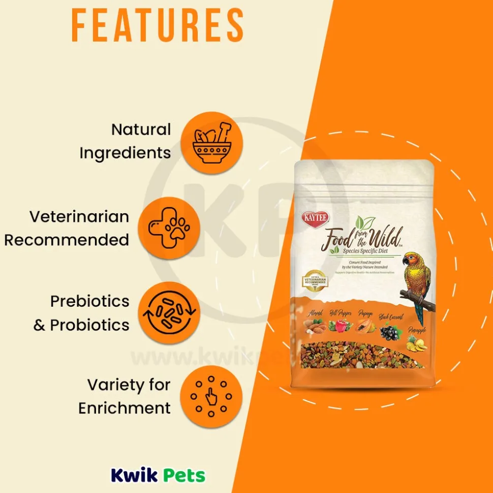 Kaytee Food from the Wild Conure Pet Bird Food 2.5-lb
