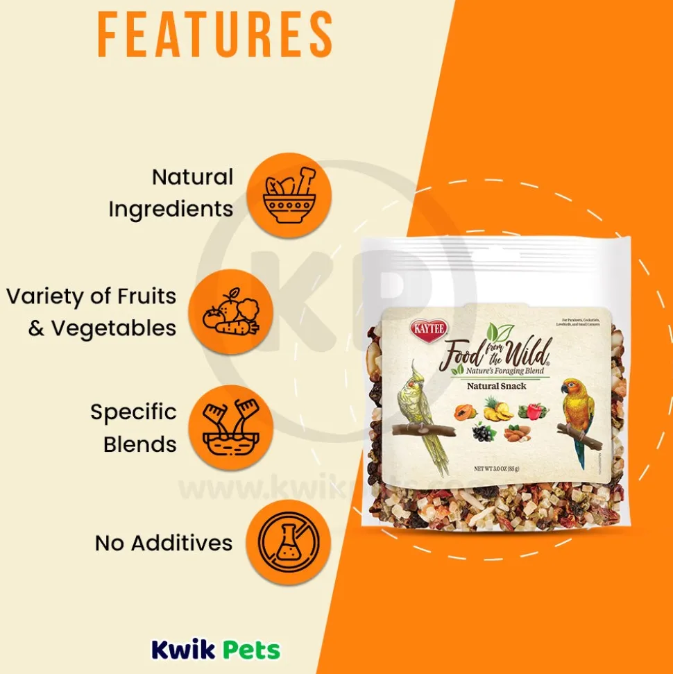 Kaytee Food from the Wild Natural Snack Small Pet Bird Treats 3-oz