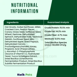 Kaytee Granola Bites with Superfoods Spinach & Kale Pet Bird Treats 4.5-oz