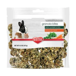 Kaytee Granola Bites with Superfoods Spinach & Carrot Small Animal Treats 4.5-oz