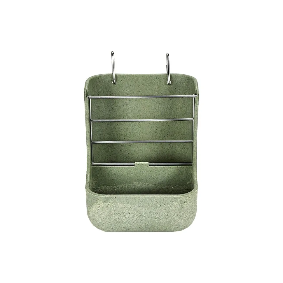 Kaytee Hay & Food Bin Feeder with Quick Locks 5.75 in X 6 in X 7 in