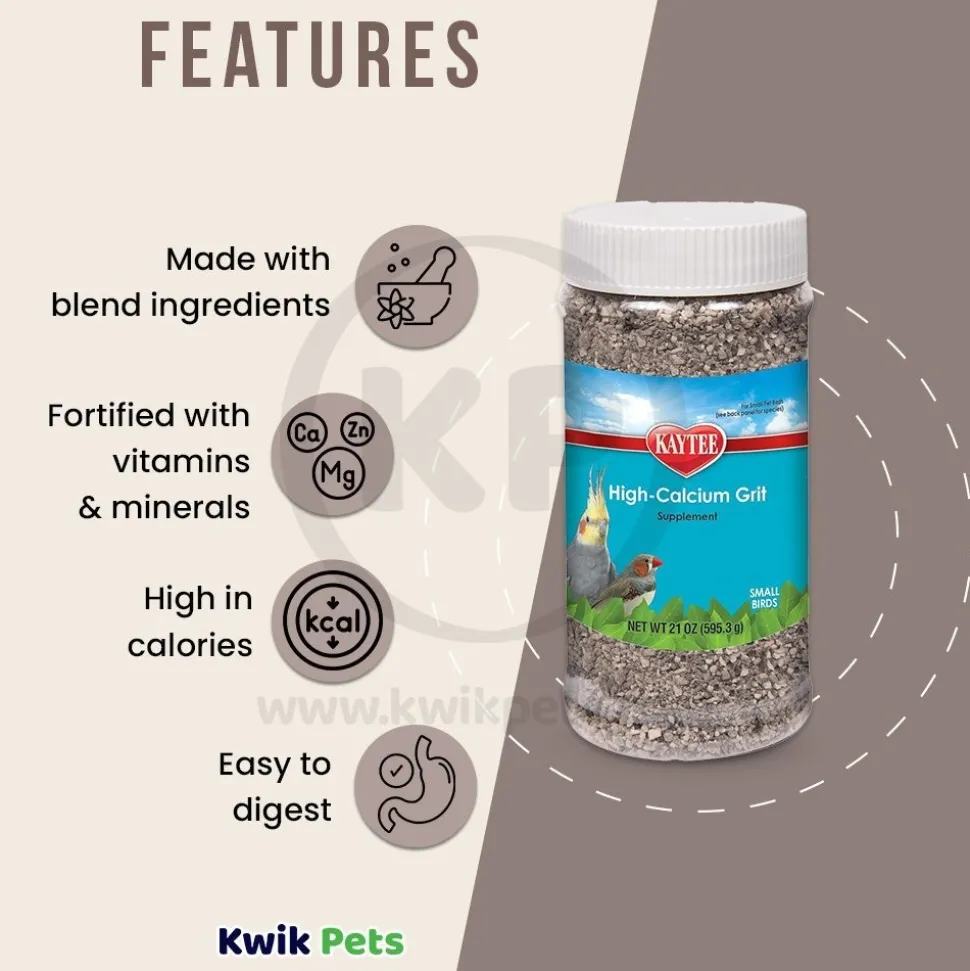 Kaytee Hi-Calcium Grit Supplement for Small Birds 21-oz