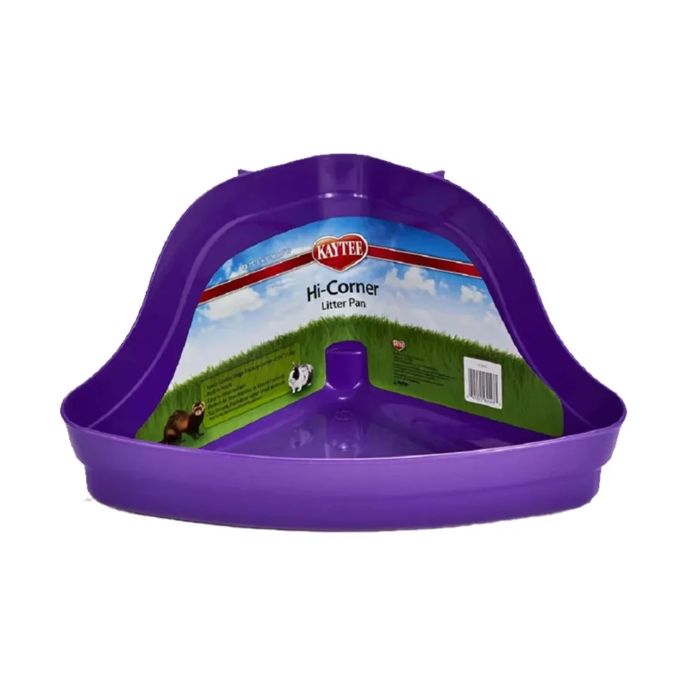 Kaytee Hi-Corner Litter Pan for Ferrets & Other Small Animals