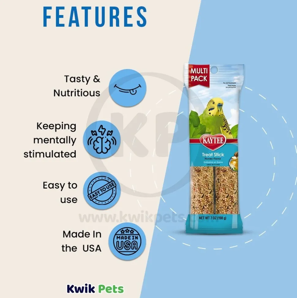 Kaytee Honey Flavor Treat Stick for Parakeet 7-oz