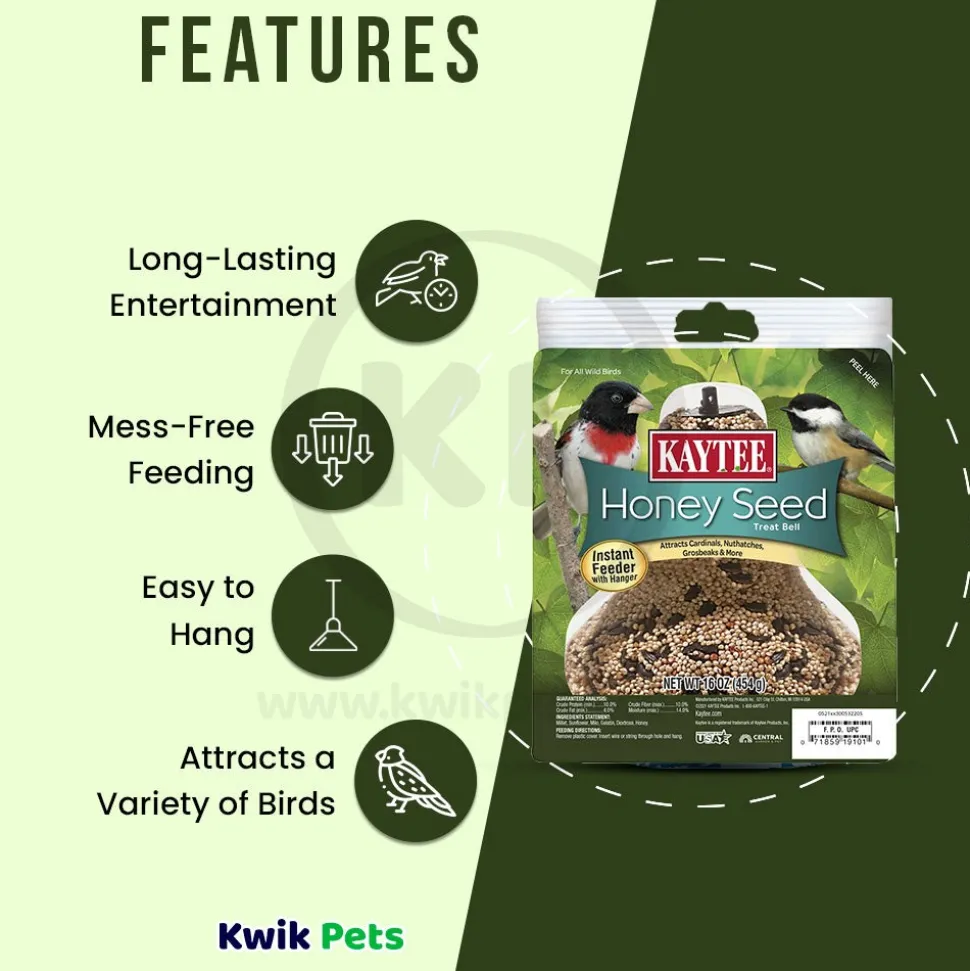 Kaytee Honey Seed Wild Birds Treat Bell 1-lb