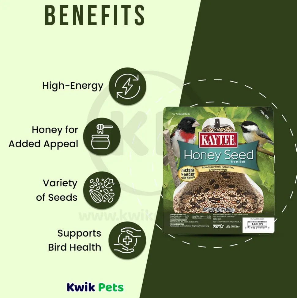 Kaytee Honey Seed Wild Birds Treat Bell 1-lb