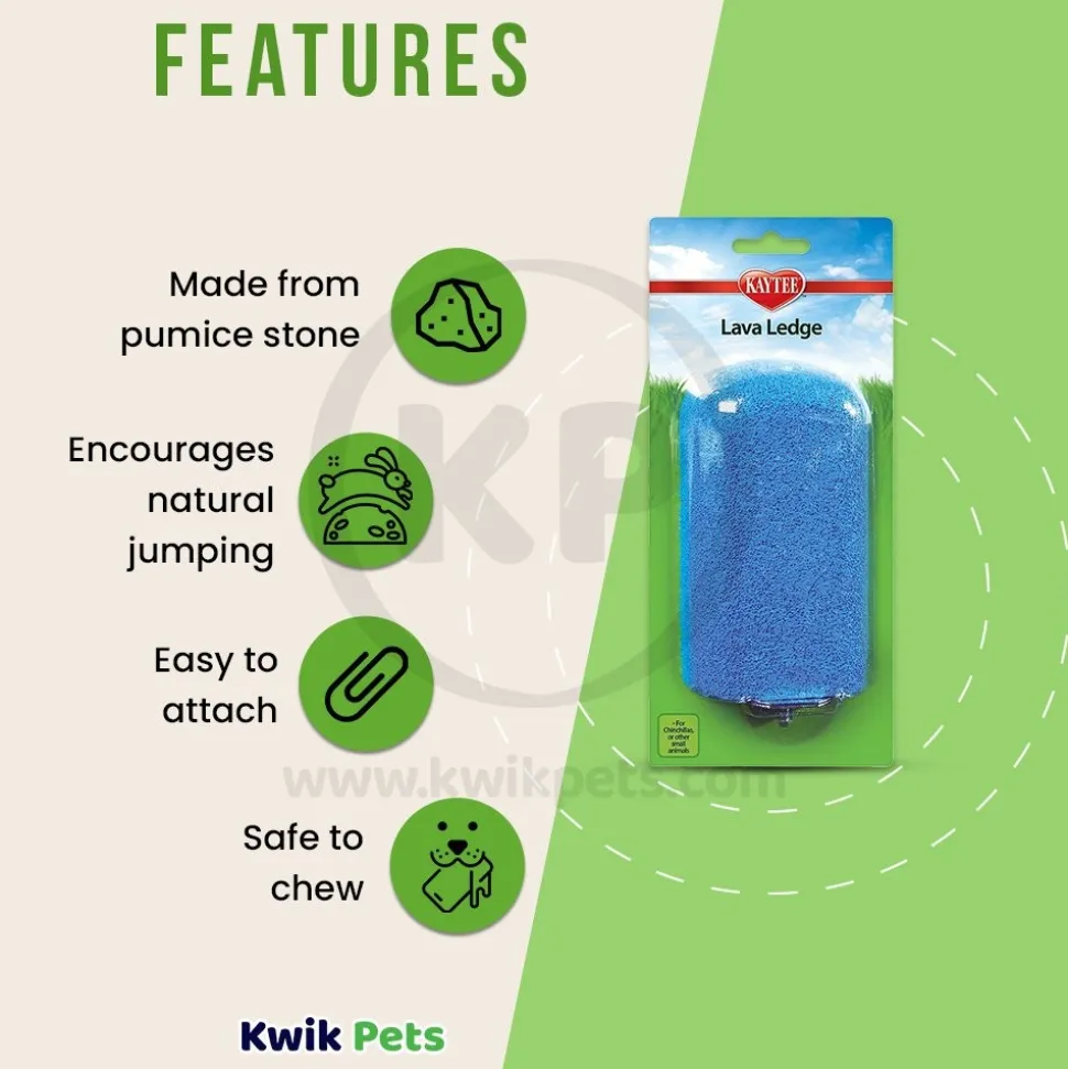 Kaytee Lava Ledge Small Animal Toy Assorted 6 in X 2.6 in X 1.25 in
