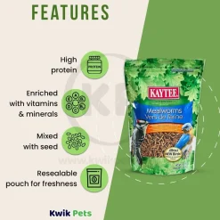 Kaytee Mealworms Wild Bird Food & Chicken Treat 7-oz