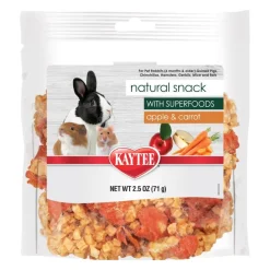Kaytee Natural Snack with Superfoods Carrot & Apple Small Animal Treats 2.5-oz
