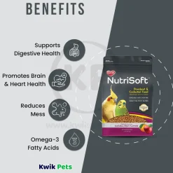 Kaytee NutriSoft Parakeet & Cockatiel Bird Food 2-lb