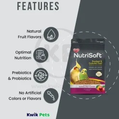 Kaytee NutriSoft Parakeet & Cockatiel Bird Food 2-lb