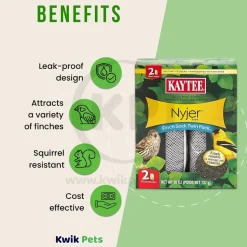 Kaytee Nyjer Finch Sock Wild Bird Food Instant Feeder Twin Pack 26-oz