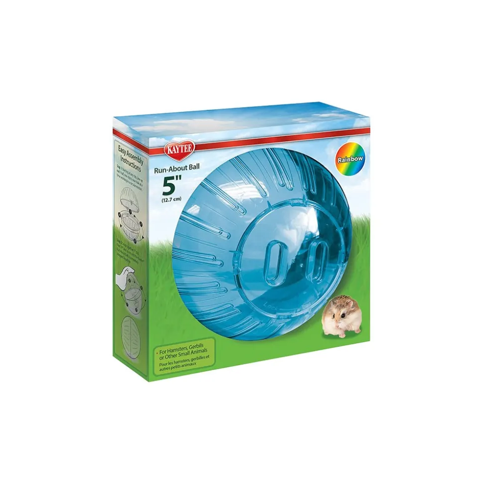 Kaytee Run-About Small Animal Mini Exercise Ball Rainbow 5-in