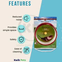 Kaytee Silent Spinner Wheel for Small Animals Clear Regular 6.5-in