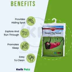 Kaytee Simple Sleeper Play Tunnel for Small Animals Assorted 15 in X 4.5 in