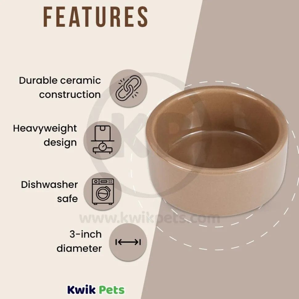Kaytee Stoneware Pet Bowl 3-in