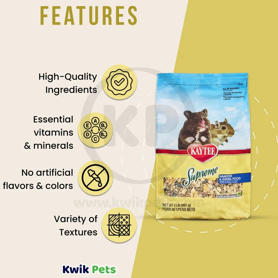 Kaytee Supreme Hamster & Gerbil Food 2-lb
