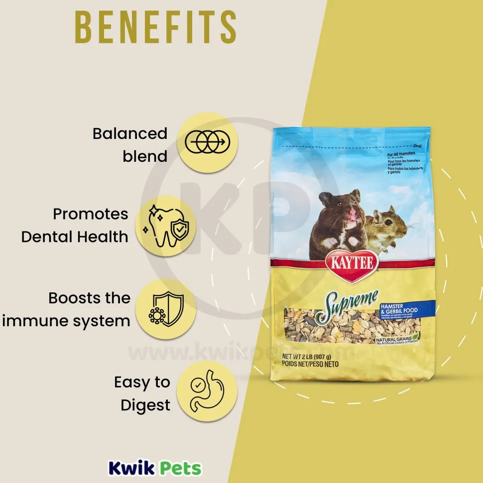 Kaytee Supreme Hamster & Gerbil Food 2-lb