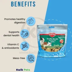 Kaytee Timothy Biscuits Baked with Apple Small Animal Treats 4-oz