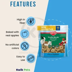 Kaytee Timothy Biscuits Baked with Apple Small Animal Treats 10-oz