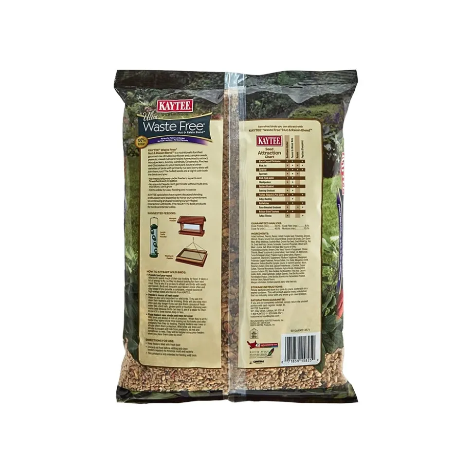 Kaytee Ultra Waste Free Nut & Raisin Blend Wild Bird Food 5-lb