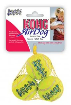 KONG Air Dog Squeakair Tennis Ball Dog Toy Small 3 Count