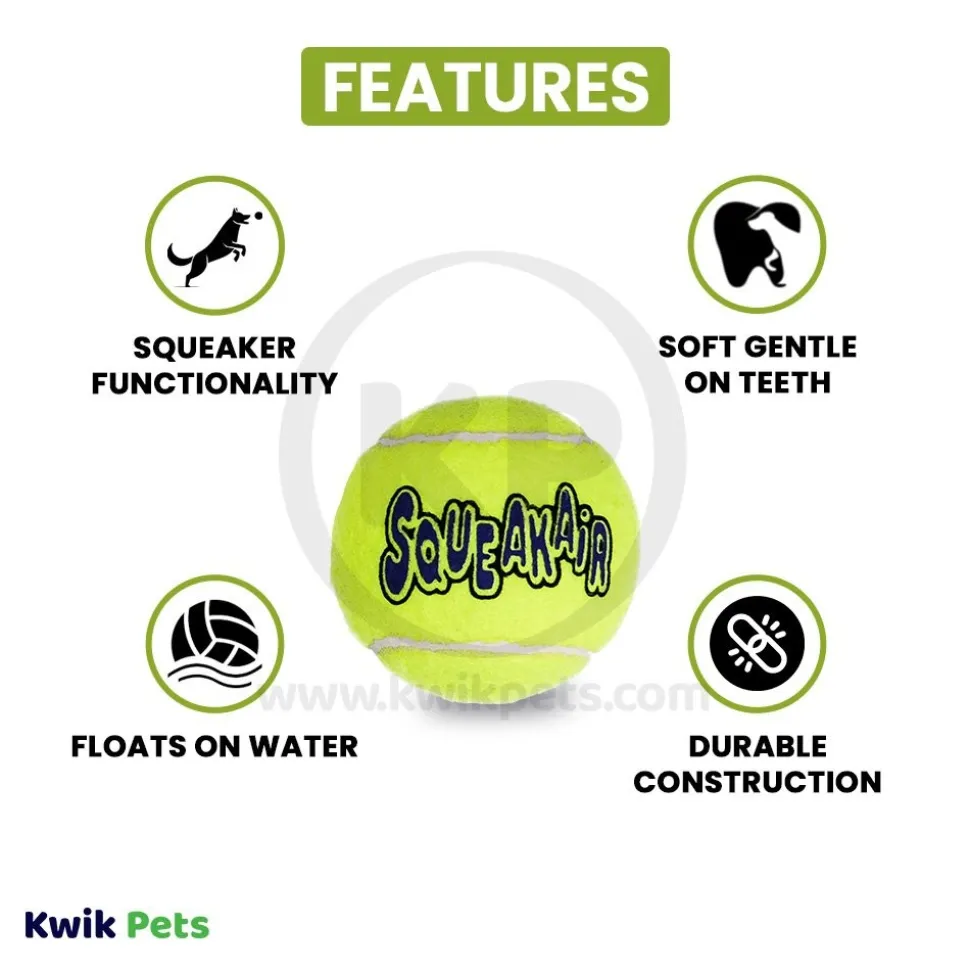 KONG AirDog Squeakair Tennis Ball Dog Toy Large