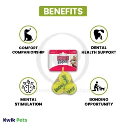 KONG Air Dog Squeakair Tennis Ball Dog Toy Medium 3 Count