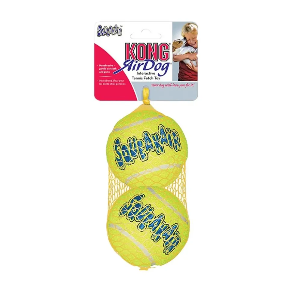 KONG AirDog Squeakair Tennis Ball Dog Toy Large 2 Count