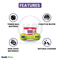 KONG Air Dog Squeaker Dumbbell Dog Toy Medium