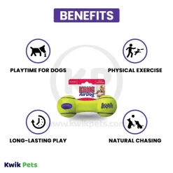 KONG Air Dog Squeaker Dumbbell Dog Toy Small